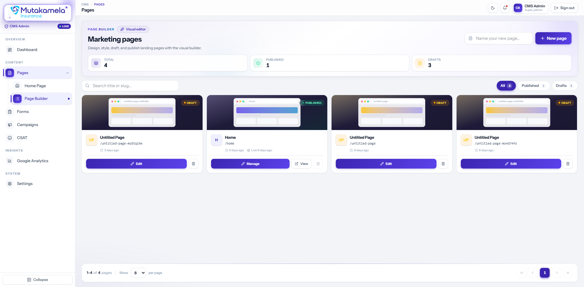 Visual Page Builder