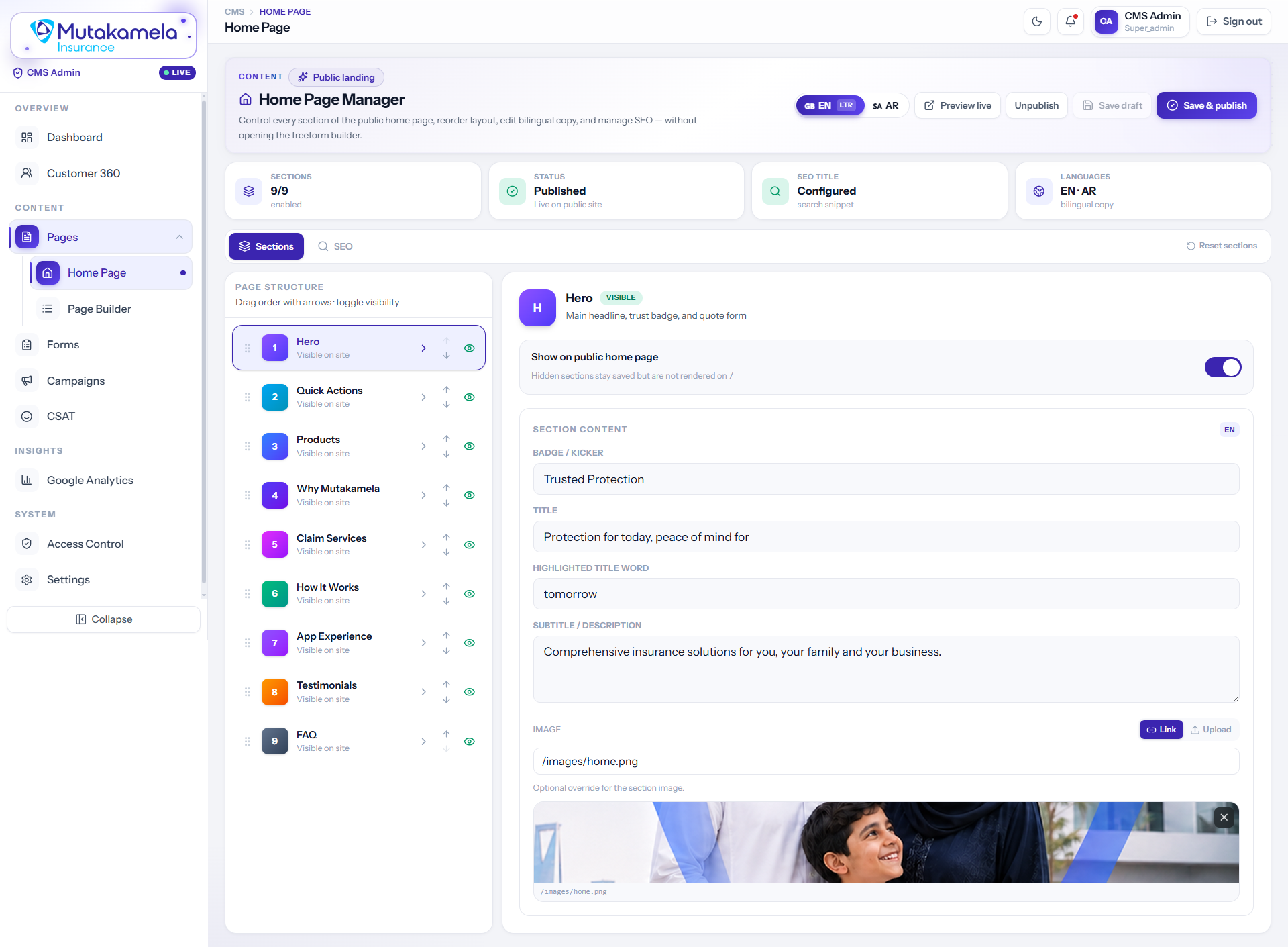 Visual Page Builder