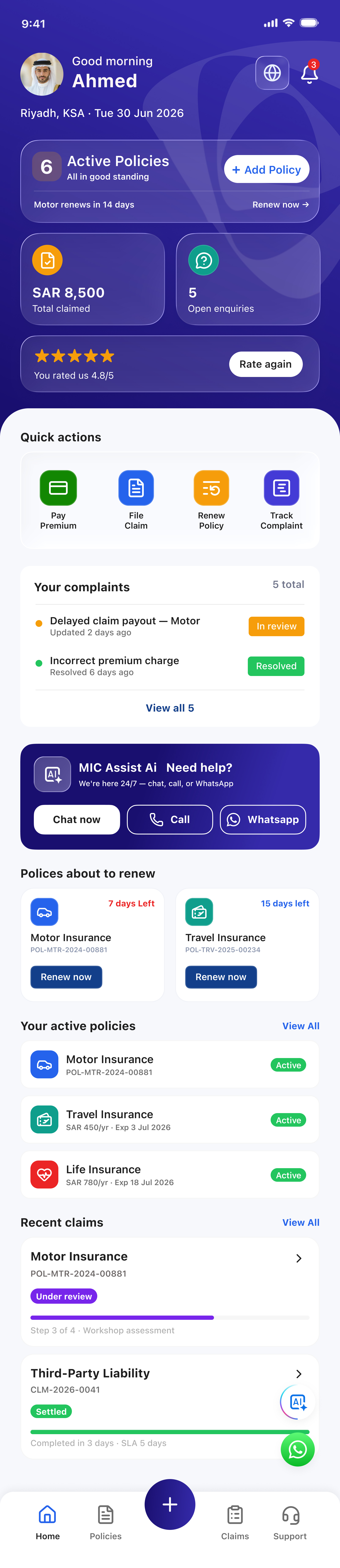 MIC Assist Mobile App Preview