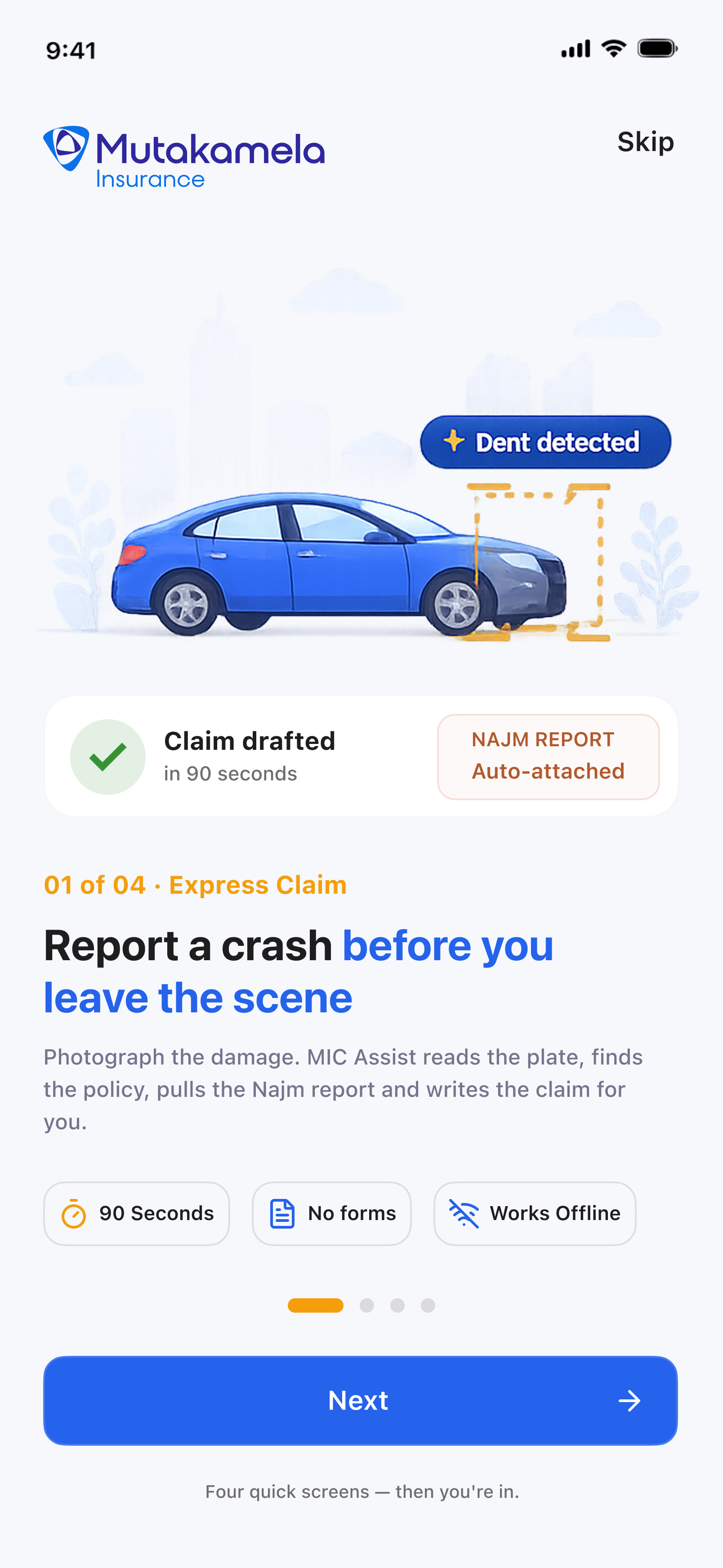 MIC Assist App Screen