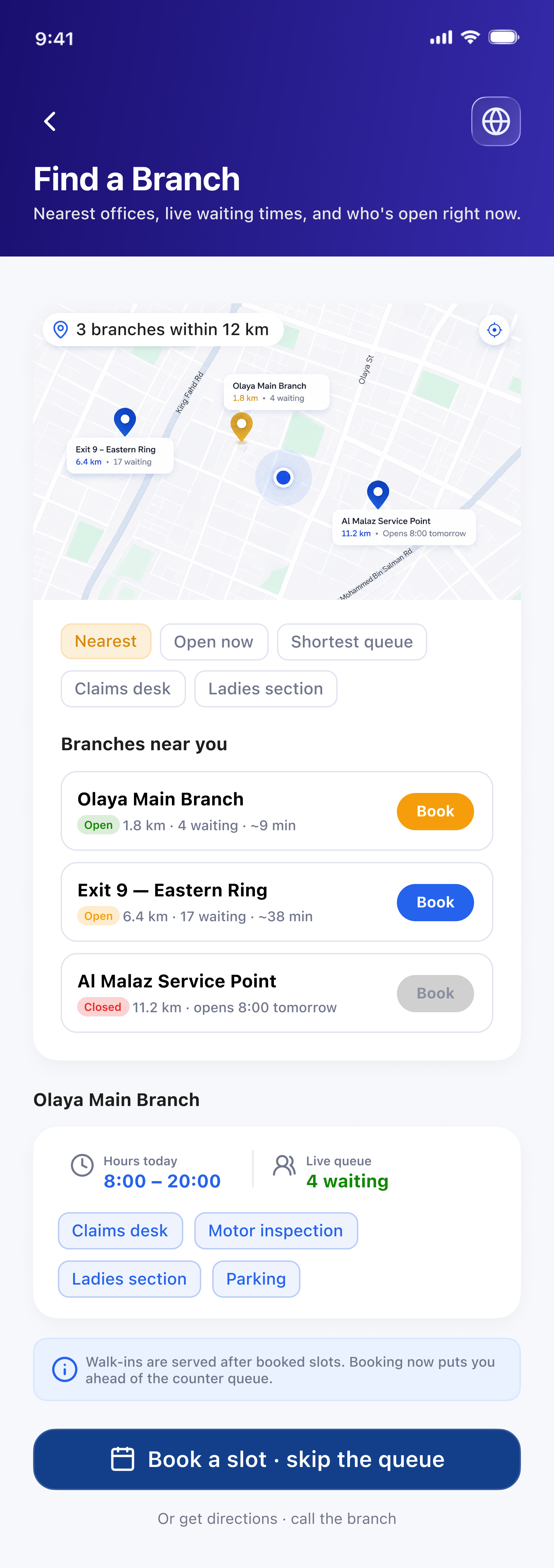 Screen 09 - Find a Branch